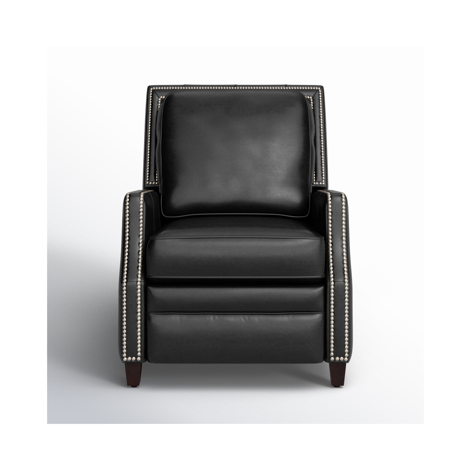 Lavanda Genuine Leather Recliner, Black
