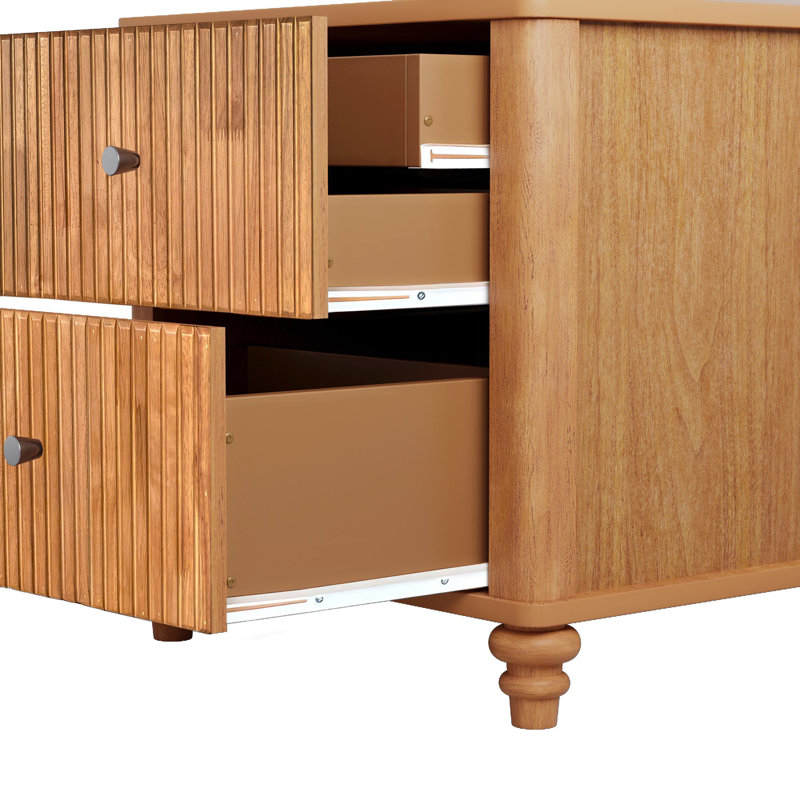 Table de chevet 3 tiroirs 21,65 po Tevrat, Naturel, Individuel