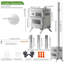 Réchaud de camping 2 en 1 en acier inoxydable avec four amovible pour la cuisson et le chauffage à l'extérieur