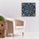  «Motif On Blue 6» par Alonzo Saunders, art mural sur toile, 26 po x 26 po
