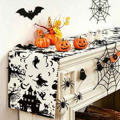 Halloween Table Runner | Spooky Seasonal Dining Table Decoration for Home, Kitchen & Party Décor