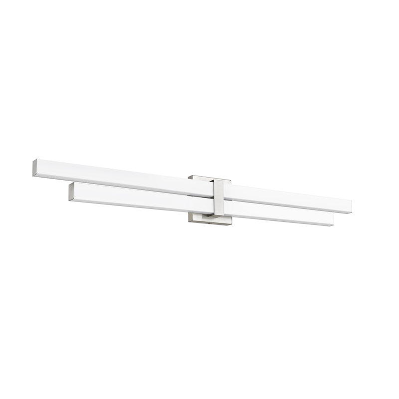 Éclairage pour salle de bain 2 lumières Brinli, Nickel brossé