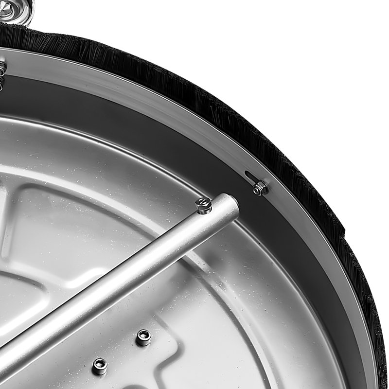 24" Pressure Washer Surface Cleaner, Stainless Steel Pressure Washer Attachments with 4 Wheels, 4000 Max PSI, 3/8 Quick Connector, 2 Spray Nozzles, Dual Handle, for Concrete, Patio, Sidewalk