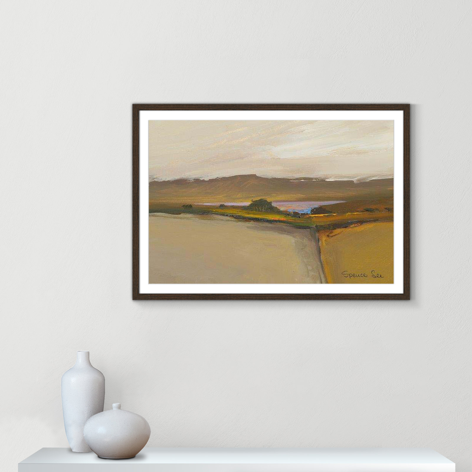 Rialta IV Print, 25.5" H x 35.5" W x 0.75" D, Walnut Framed