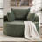 2 Pieces - 49" Corduroy Upholstered Barrel Chair, Oversized Compression Round Chaise Lounge, No Assembly Required-784046544