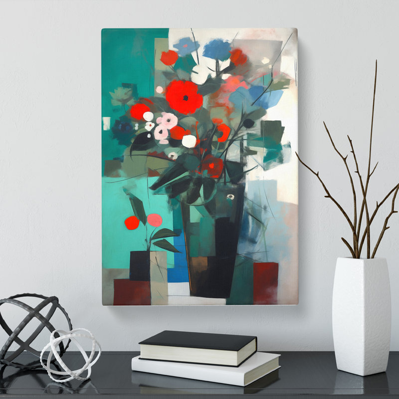 Azocar Flowers Bauhaus Vol.4 - Wrapped Canvas Print, 50cm H x 35cm W x 3cm D