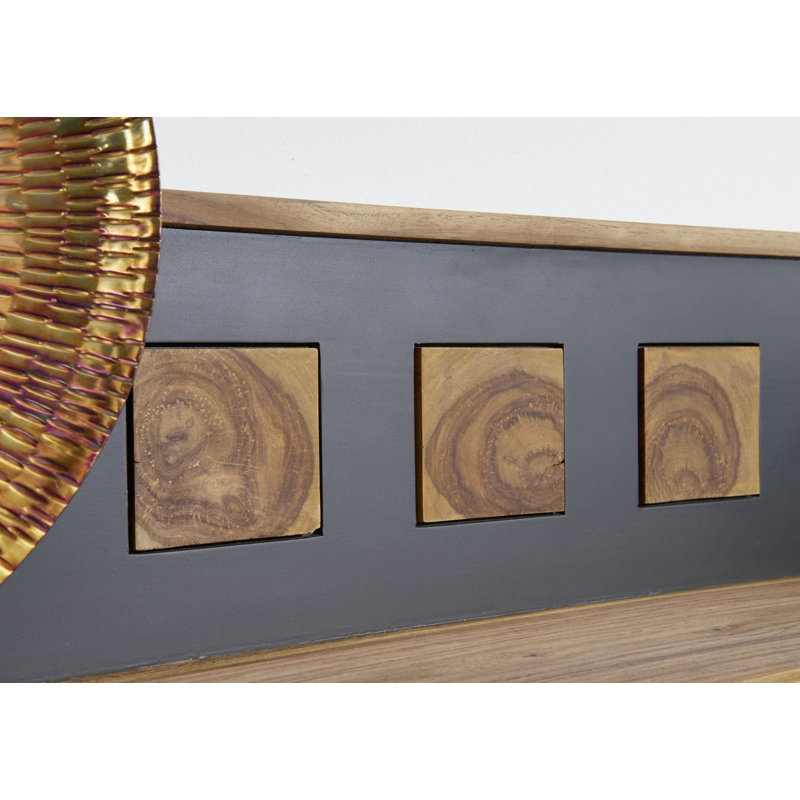 Turin Sheesham Solid Wood Accent Shelf, 30cm H x 178cm W x 22cm D
