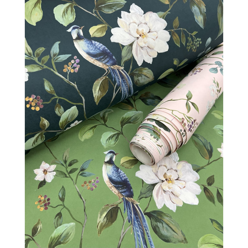 Papier peint adhésif non tissé Daisy Bennett Designs, Sarcelle