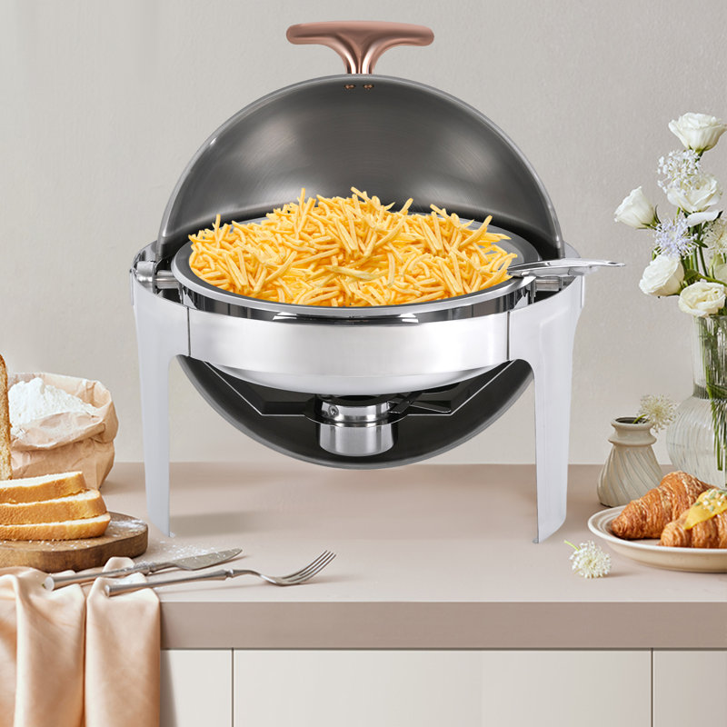 Réchaud en acier inoxydable rond 1,58 gallons