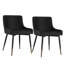 Ensemble de 2 chaises d'appoint modernes en similicuir et métal-8685962