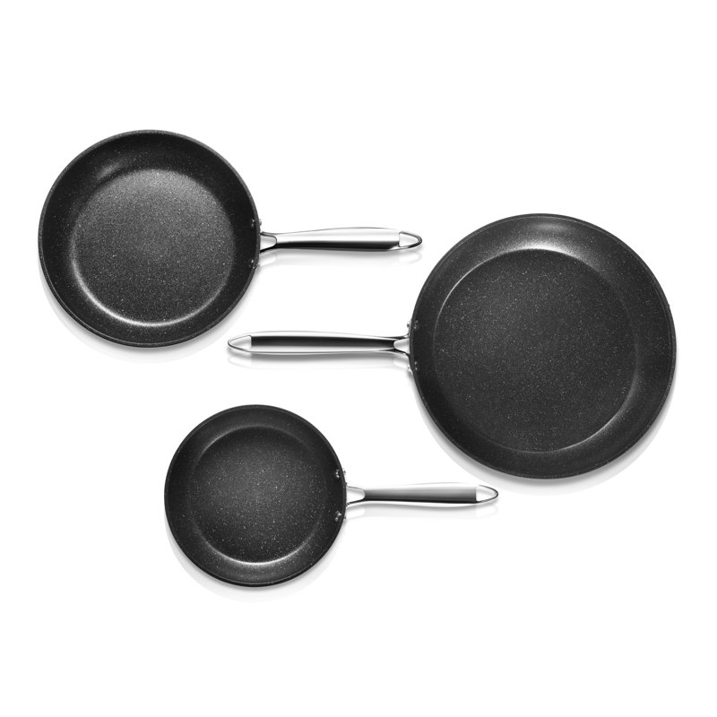 Granitestone Pro Hard Anodized 3 Piece Nonstick Fry Pan Set - 8'' 10'' and 12''