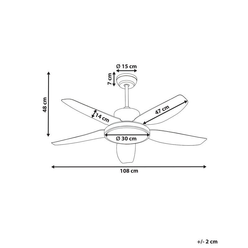 108cm Ceiling Fan with LED Lights