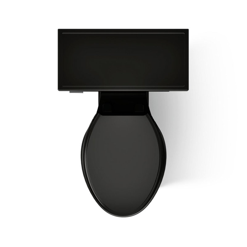 Memoirs® Stately Comfort Height 1.28 GPF Elongated Two-Piece Toilet, Black Black, Left-Hand