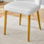 Ensemble de table et de chaises Table de salle à manger en verre trempé de 71 pouces recouverte d'autocollants texturés en marbre blanc.-1290349946-1290349947