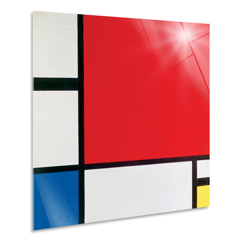 Composition No. 2 by Piet Mondrian - No Frame Print, Plastic/Acrylic, 70cm H  x  70cm W