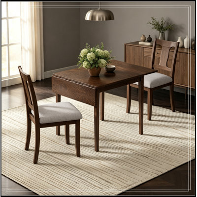 Ensemble table et chaises de salle à manger pliantes 3 pièces avec 2 chaises rembourrées