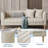 Faux Leather Sofa Couch, Modern 78" W Sofa With Deep Seats, 3 Seater Sofa Couch With 2 Throw Pillows And Wood Legs-1763574982