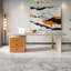 Light Luxury Desk Sintered Stone Desktop and Drawers-237569175