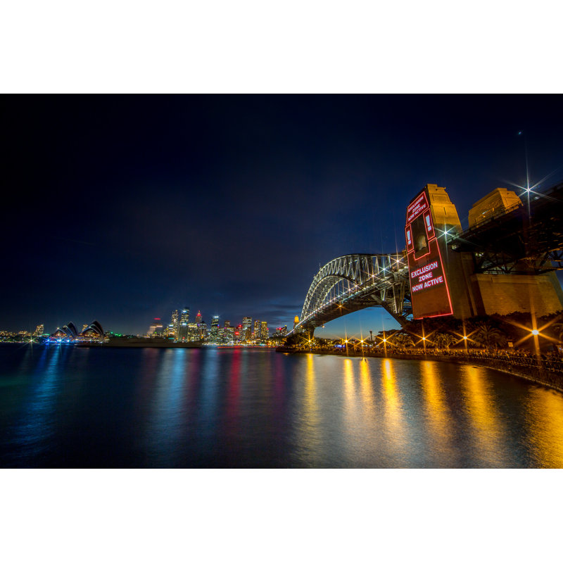Sydney Skyline - Wrapped Canvas Print, 30cm H x 46cm W x 3.8cm D