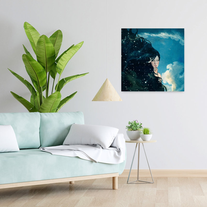 Art urbain contemporain abstrait Lady Night, H 24 po x l 24 po