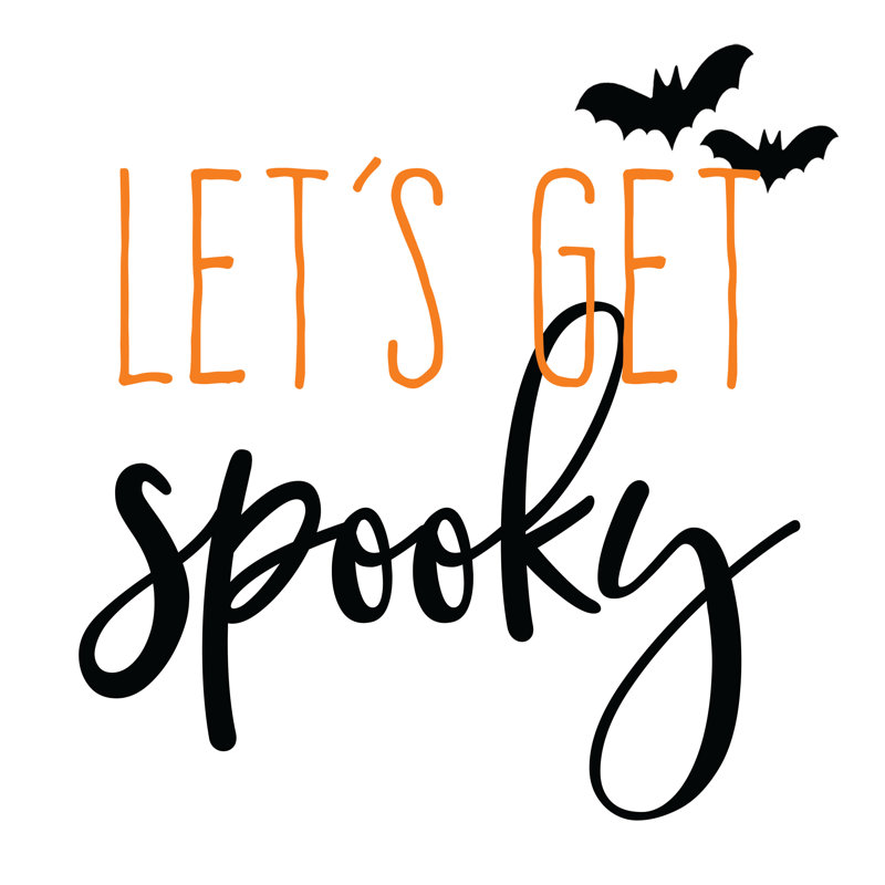 Let's Get Spooky Bats - Wrapped Canvas Print, 30cm H x 30cm W