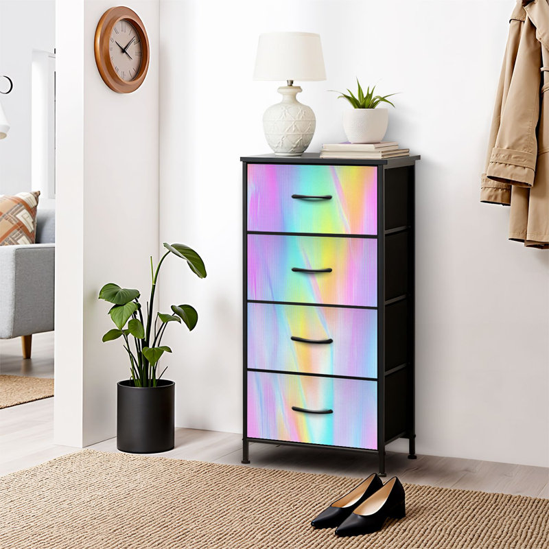 Commode pour commode de chambre à coucher pour garde-robe de chambre à coucher pour garde-robe de chambre à coucher avec rangement à 4 tiroirs