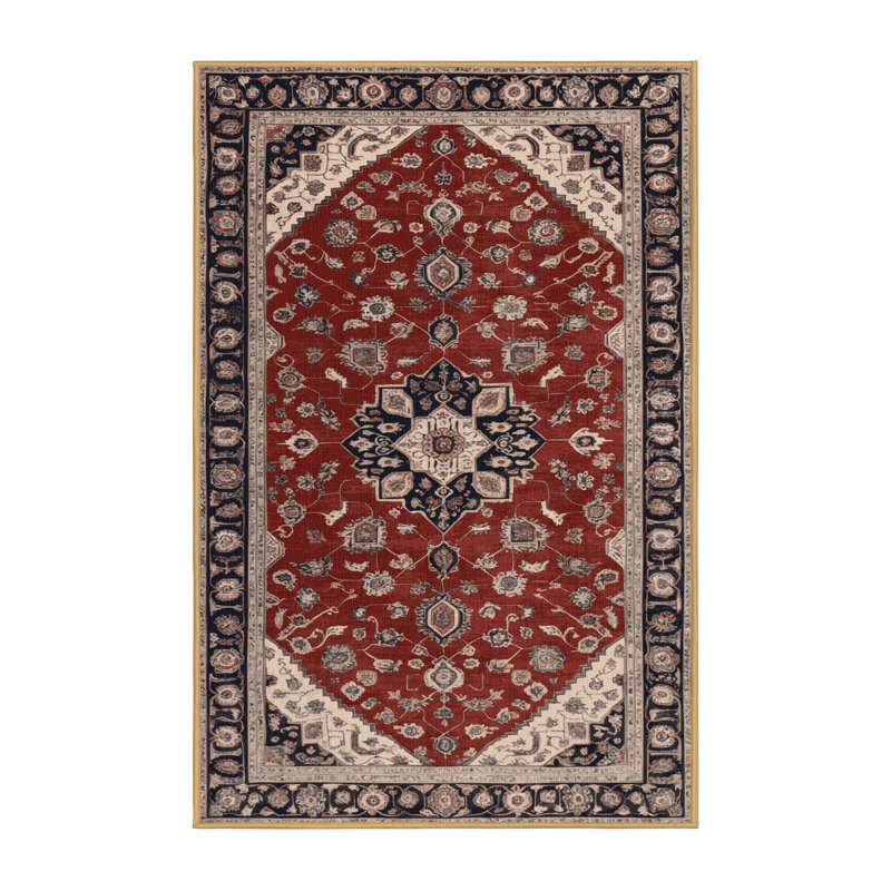 Tapis brun lavable à la machine, Rectangulaire 8 pi x 10 pi