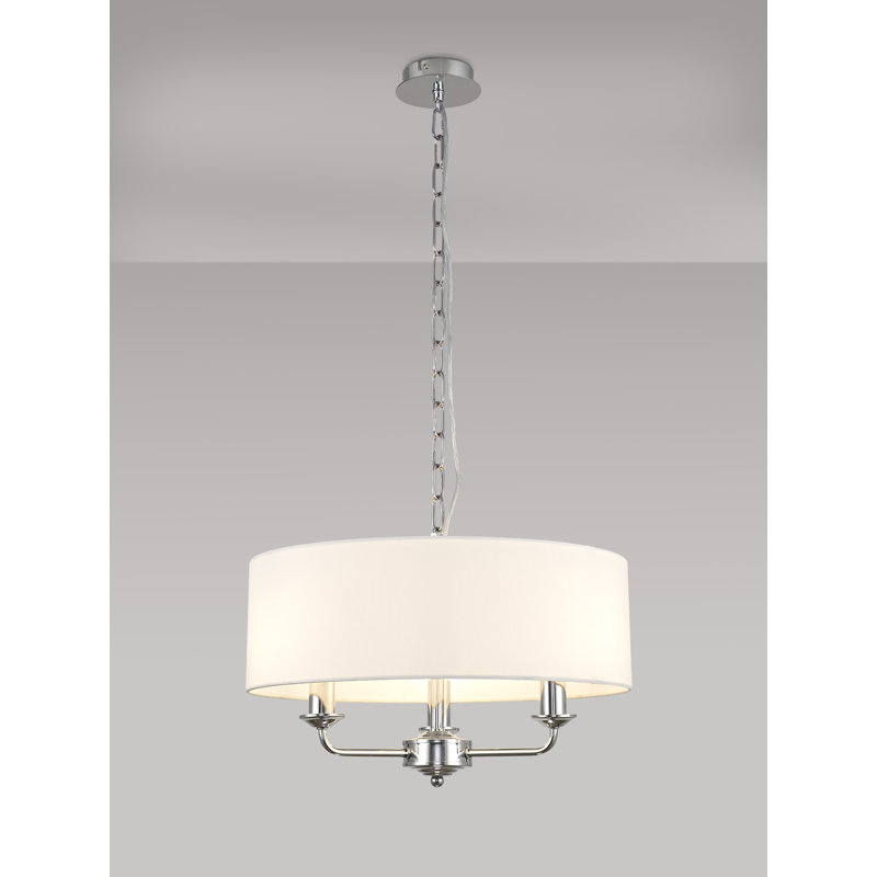 1 - Light Drum Pendant, 150cm H x 45cm W x 45cm D, Nude Beige/Moonlight, Antique Brass