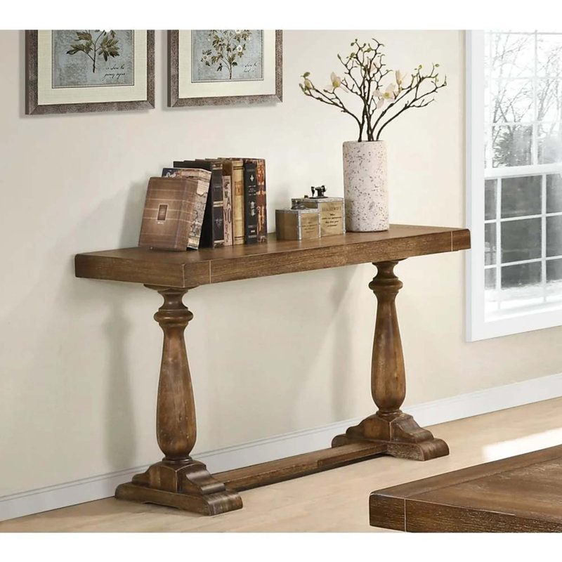 Console transitionnelle pour vestibule et salon, Bois flotté