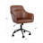 Martha Stewart Rayna Upholstered Swivel Home Office Chair with Flared Arms-114728962-114728963