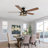 52" 5 - Reversible Blade Ceiling Fan With Lights, Quiet Dc Motor And Remote Control