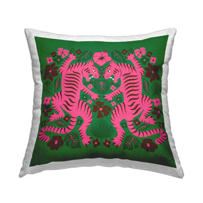 Coussin extérieur Mirrored Tropical Tigers