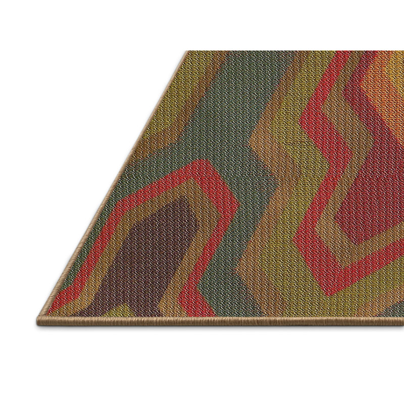 Rouge Petrin Tapis décoratif, Rectangle 4 pi x 6 pi