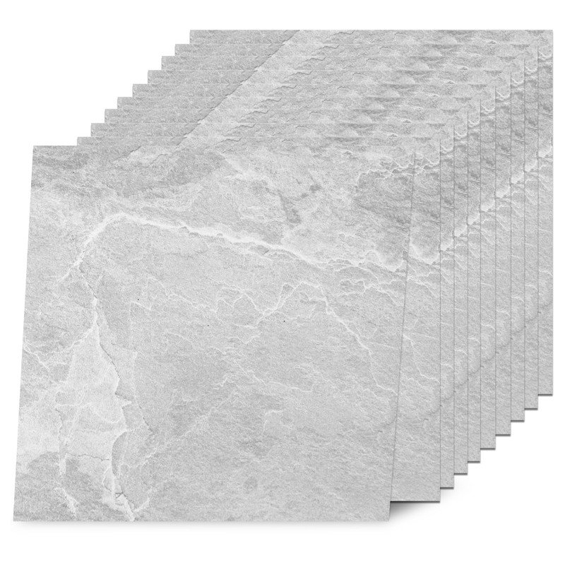 12'' W x 12'' L x 1.5 mm Peel and Stick Vinyl Floor Tiles,Luxury Vinyl Tile, Shale Gray