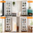 73" White Corner Storage Cabinet with Adjustable Shelves & Doors - Tall Metal Organizer for Living Room, Bedroom, Office