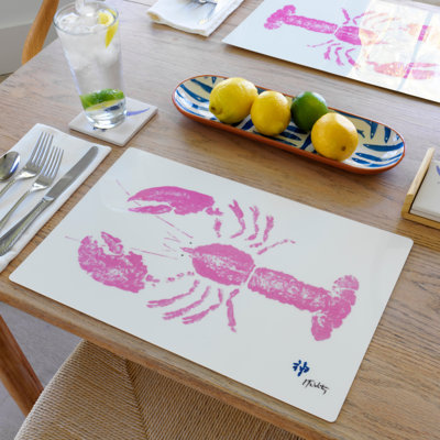 Napperon rose homard | Décoration de table Beach House