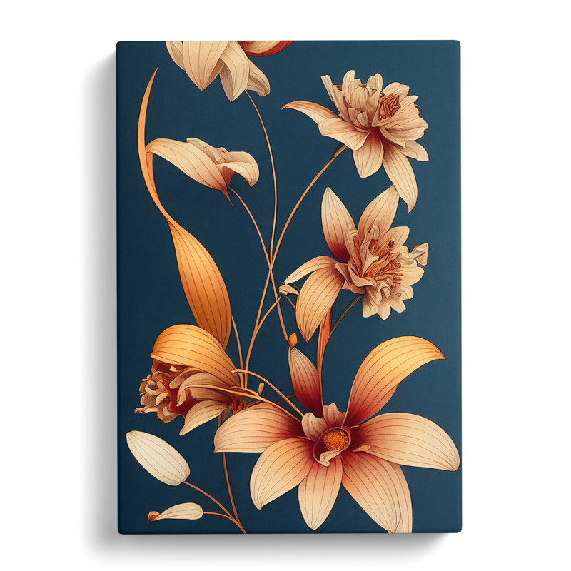 The Admirable Flowers - Wall Art, Wrapped Canvas, 50cm H x 35cm W, No Matte