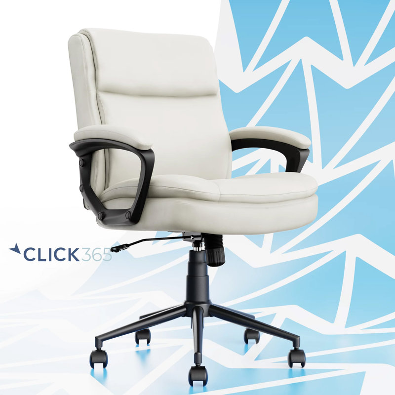 Chaise de bureau ergonomique à dossier moyen avec accoudoirs rembourrés et ajustables Click365 Transform 2.0, Polyuréthane