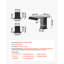 Roman Tub Faucet, 3 Hole Waterfall Bathtub Faucet, Bath Tubs Faucets Set with 2 Handles, Roman Tub Faucets Deck Mount for Pet Washing, Baby Care, Adult Bathing, Matte Black, Stainless Steel