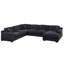 Canapé d'angle modulaire en chenille anthracite l 128 po Celine-737566709