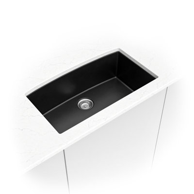 32 in. x 19 in. Quartz Undermount Single Bowl Kitchen Sink