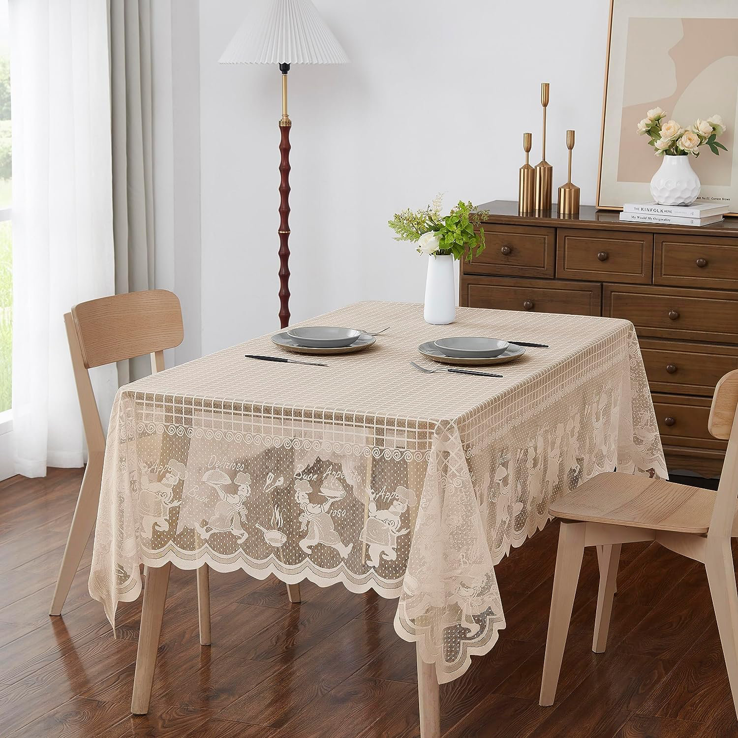 Checkered Side Paper Tablecloth