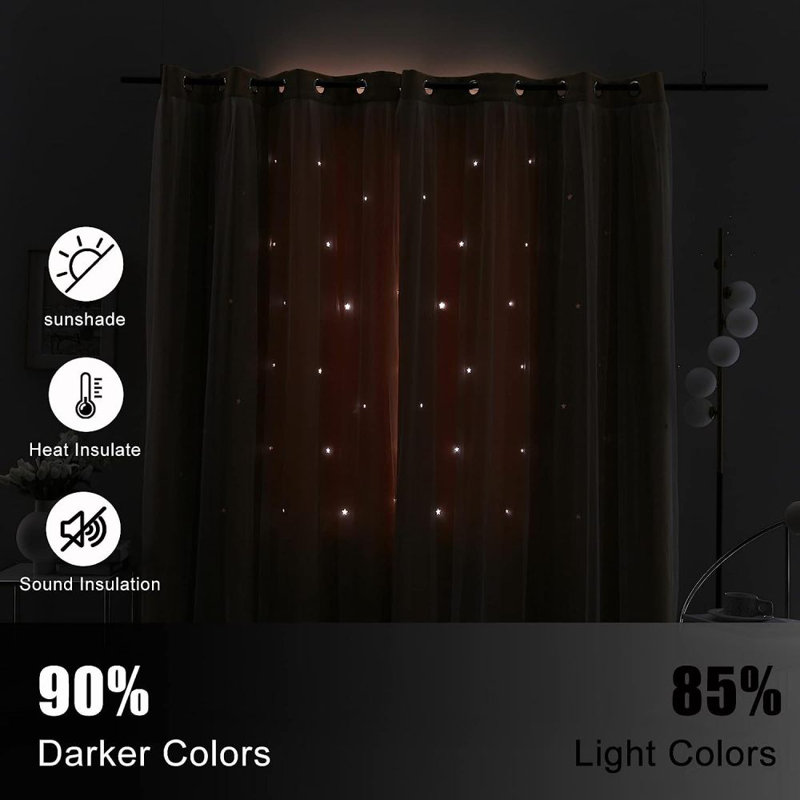Calabro Room Darkening Curtain Single Panel, Beige