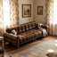 Canapé droit 86,61 po Mid-Century-129987393