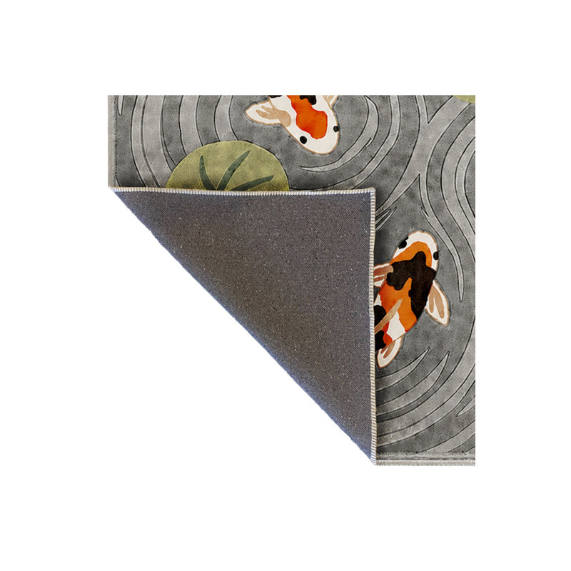 Tapis gris tissé Mosso, 2'4" x 3'11"