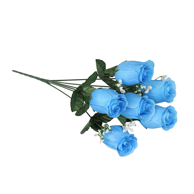 Bouquet de roses artificielles, Bleu