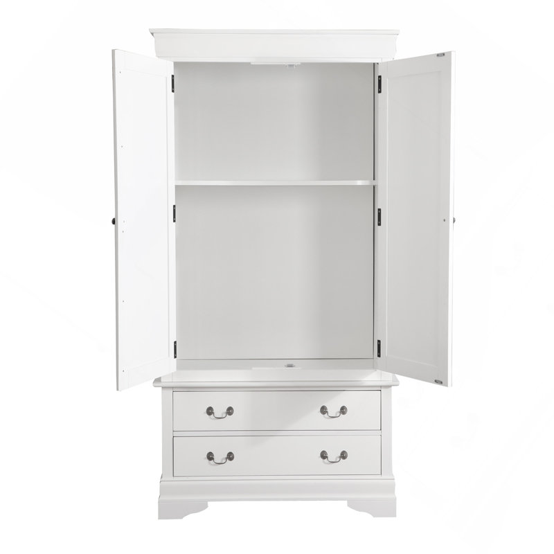 Armoire Louis Phillipe G3190-A, blanc, White