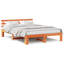 Bed Frame with Headboard Solid Pine Wood-2092905507-2092905533