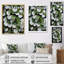 Feuilles vertes et blanches, collage sur toile-171064820-171064826