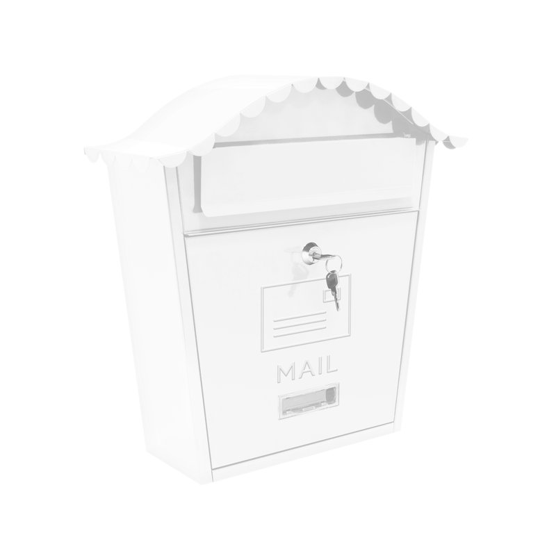 Steel Wall Mounted Letter Box, White